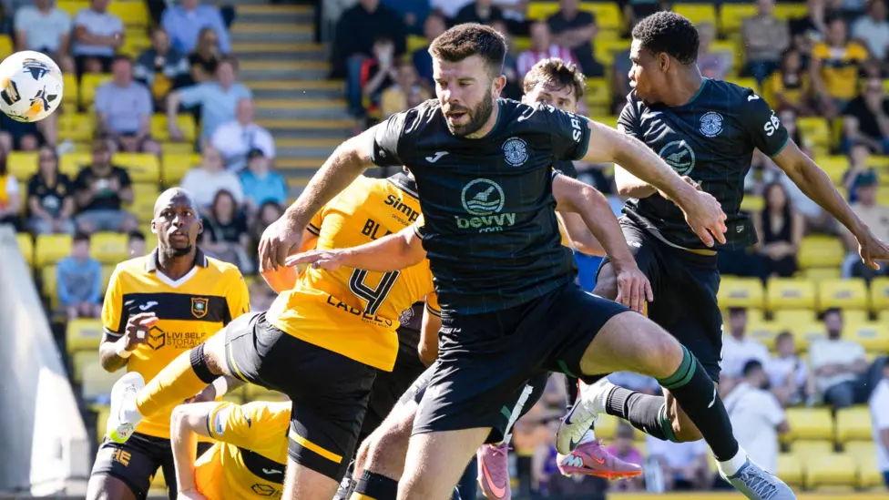 Thibault Klidje headed Hibernian's opener in the first half