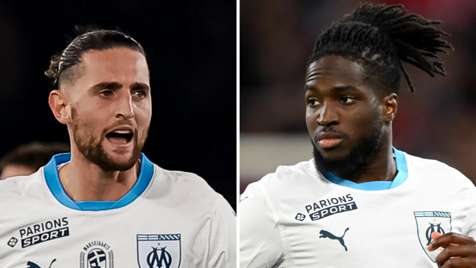 Adrien Rabiot and Jonathan Rowe helped Marseille finish second in Ligue 1 in the 2024-25 season