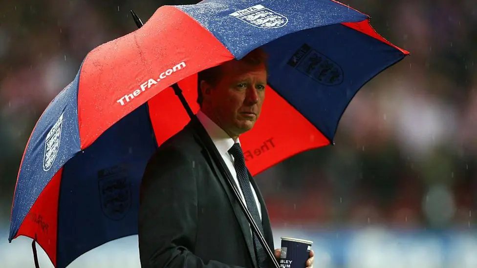 Steve McClaren sheltering under an umbrella during the Euro 2008 qualifier defeat at home to Croatia is the defining image of his time in charge