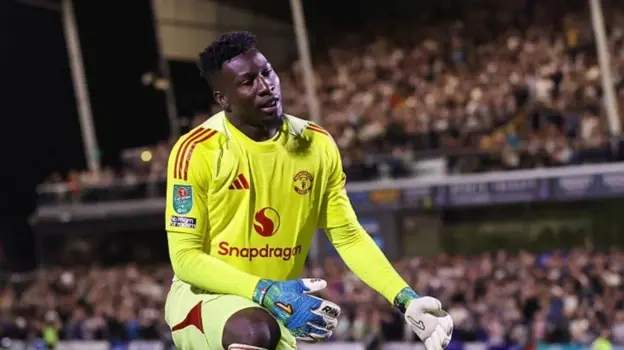 Andre Onana's only appearance this season was in the Carabao Cup second-round defeat at Grimsby