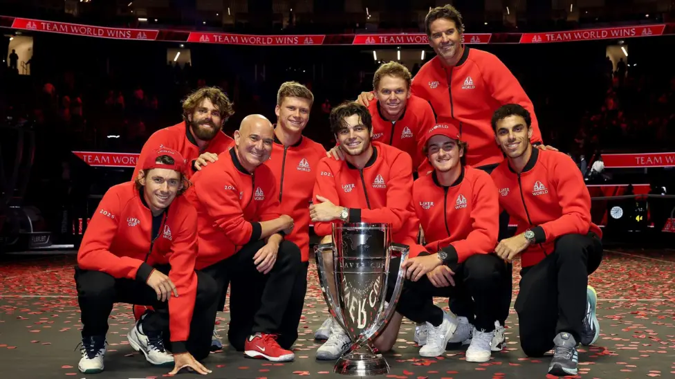 Team World were captained by eight-time Grand Slam winner Andre Agassi