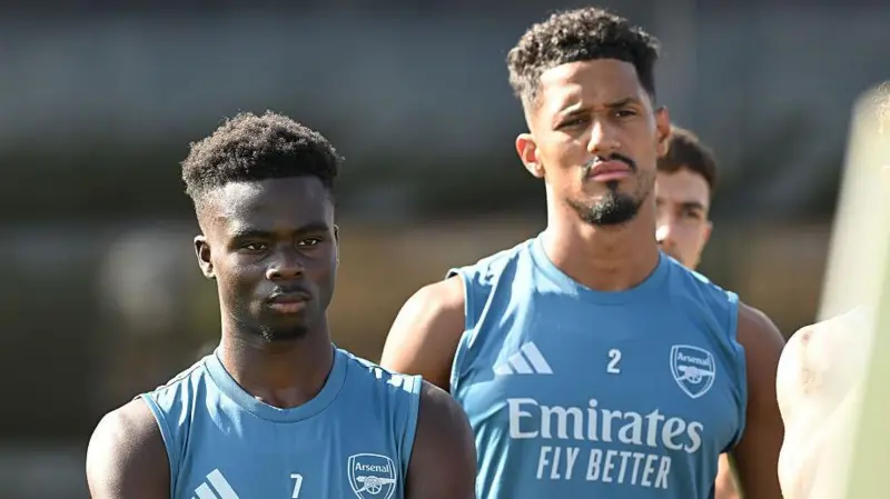 Both Bukayo Saka and William Saliba's contracts expire in 2027