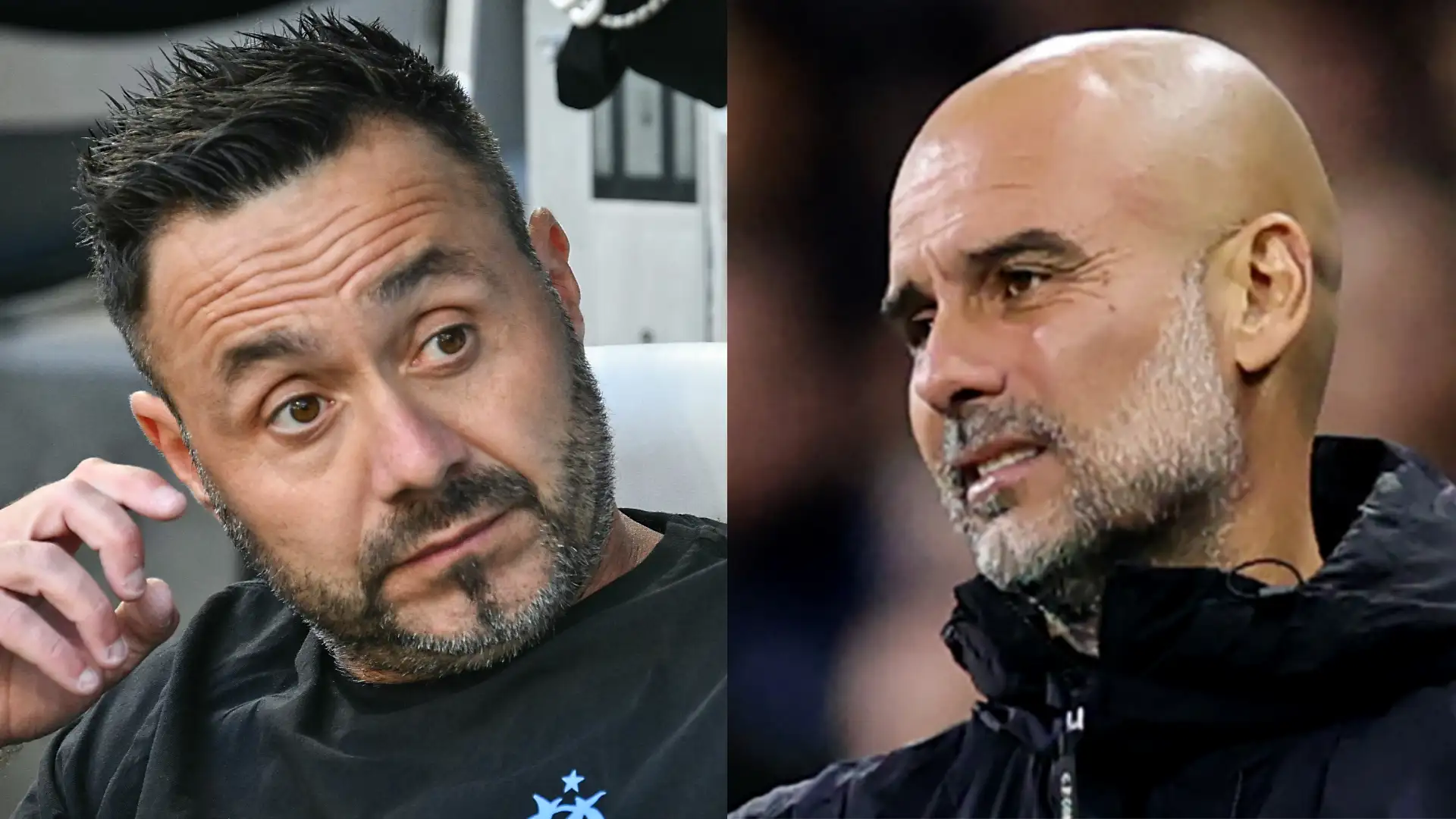Guardiola's confession came to Marseille manager Roberto De Zerbi.