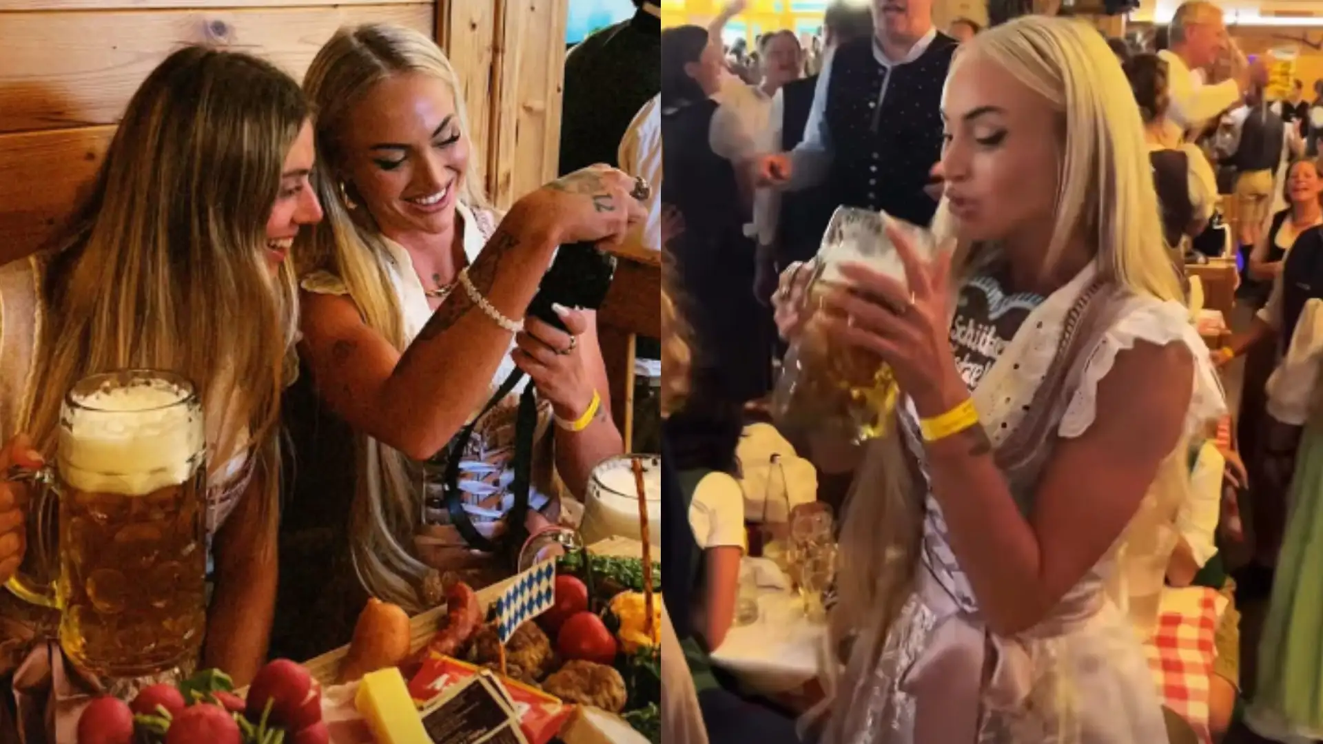 Alisha Lehmann has been among the revellers at Oktoberfest in Munich, with the Swiss star making a point of passing through Germany before the 2025-26 campaign gets underway with new employers Como Women. Lehmann was in a party mood when chugging a huge beer in Bavaria - as is tradition - with the former Aston Villa and Juventus star also dressing up for the occasion alongside some of her club colleagues.