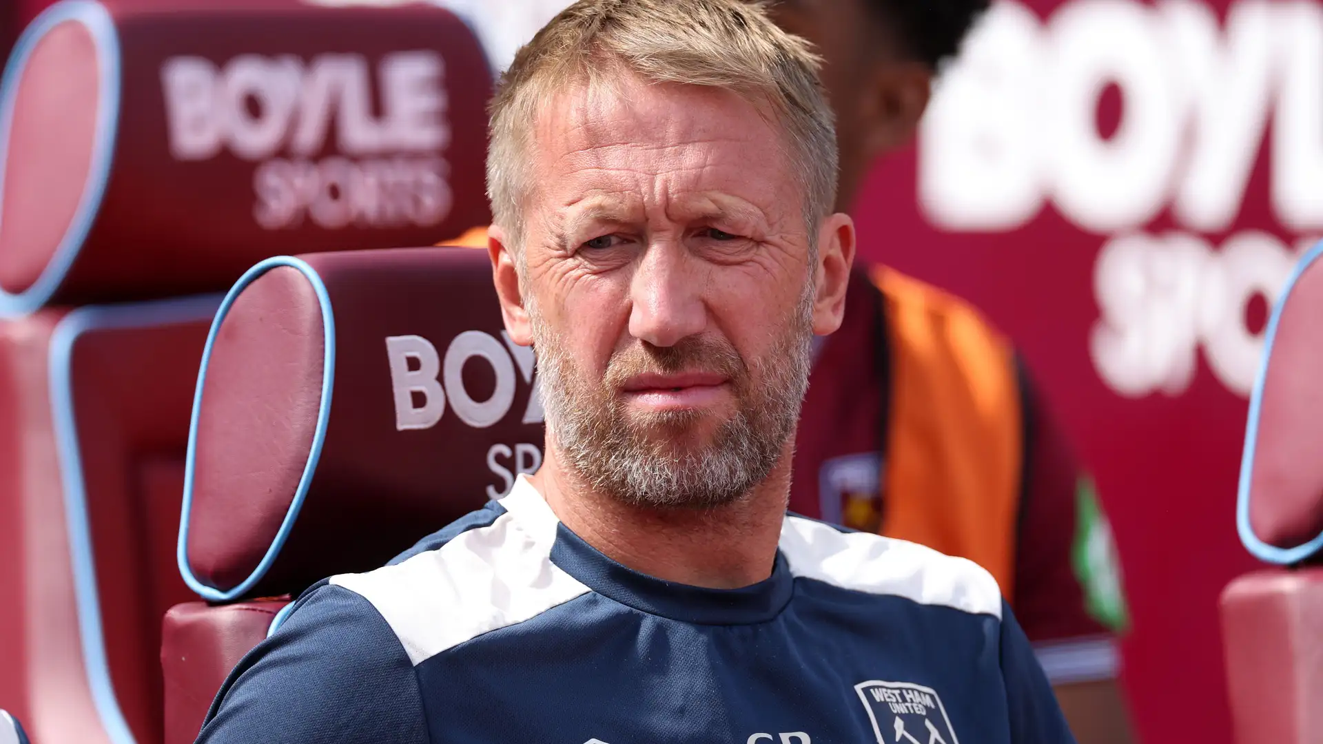 Graham Potter admitted that his recent face-swap meme trend "made my son laugh" amid pressure to turn around West Ham fortunes. Potter's reign is hanging by the thinnest of threads, and fans have already decided his fate; through 'ridicule'. After last weekend's bruising home defeat to Crystal Palace, the Hammers faithful unleashed their trademark gallows humour, flooding social media with pictures of his face swapped onto others.