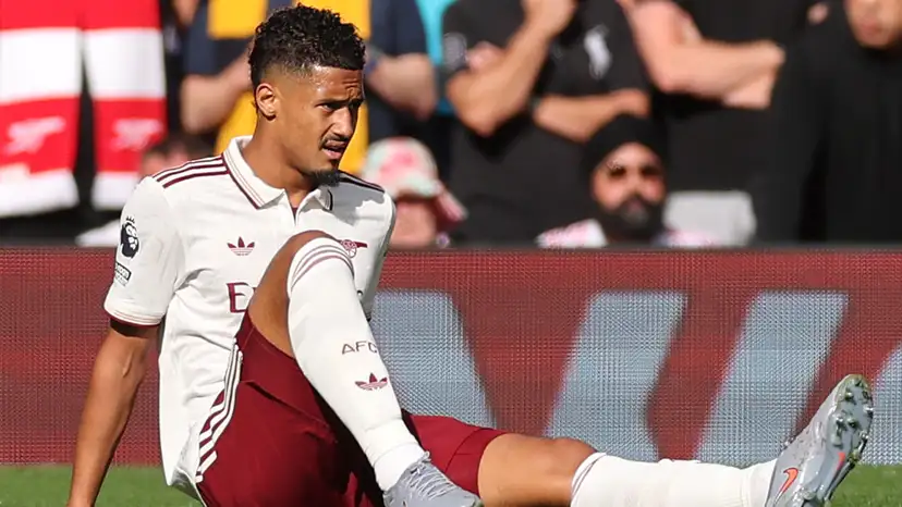 Mikel Arteta has revealed that William Saliba picked up an injury during the warm-up