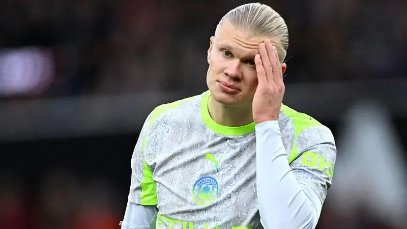 Erling Haaland has failed to score in only two games this season