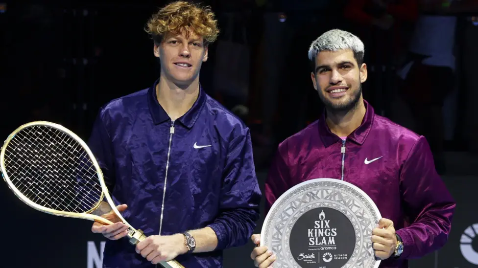 Jannik Sinner and Carlos Alcaraz have won all eight Grand Slam titles on offer in the past two seasons