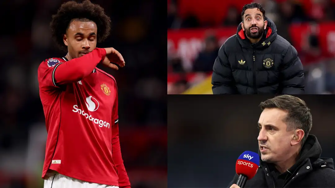 Former Manchester United defender and Sky Sports pundit Gary Neville has launched an explosive takedown of Ruben Amorim following Tuesday's 1-1 draw with rock-bottom Wolves, questioning his decision to substitute goalscorer Joshua Zirkzee at half-time. United failed to build upon their Boxing Day 1-0 win over Newcastle as they were forced to share the spoils with the down-and-out Midlands side, handing Rob Edwards' side only their third point of the season.