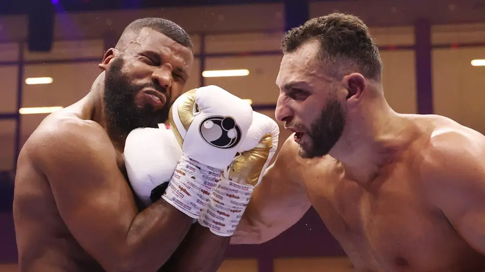 Noel Mikaelian (right) suffered defeat by Badou Jack in May before winning their return bout