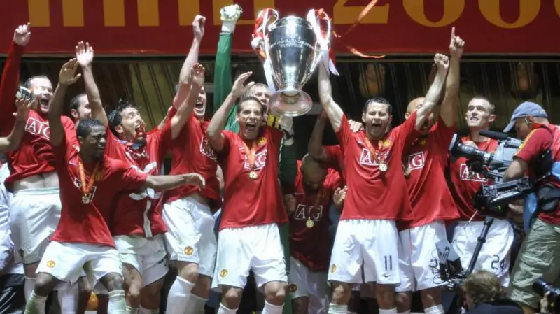 Manchester United won the Champions League and the Premier League in 2007-08