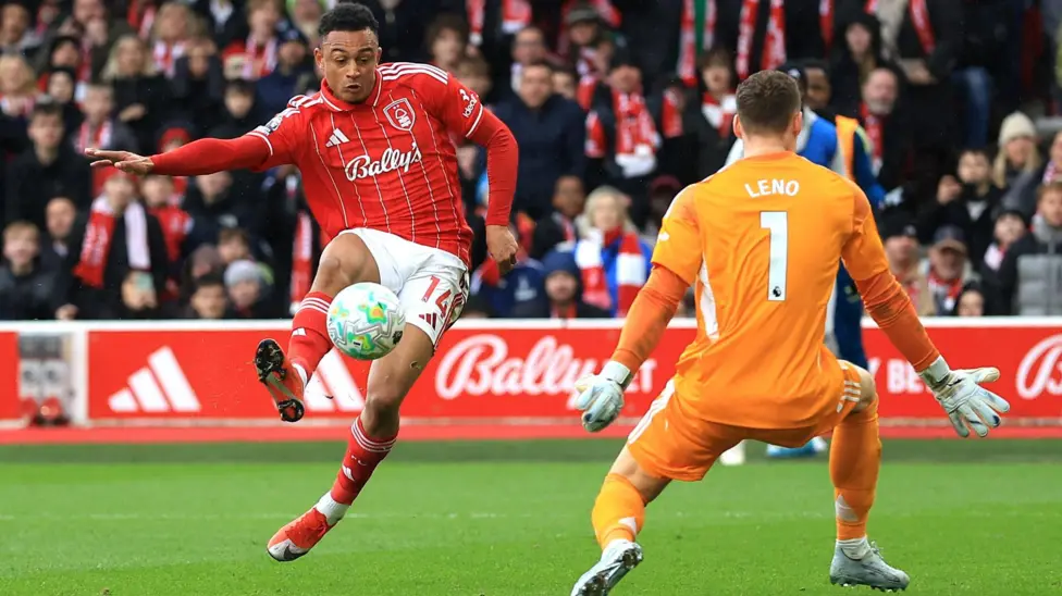 Dan Ndoye thought he had slotted Forest in front against Fulham - but was marginally offside when put through on goal by Neco Williams