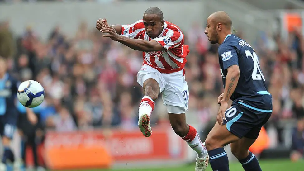 Ricardo Fuller (left) scored 50 goals in 208 games for Stoke under Pulis between 2006 and 2012
