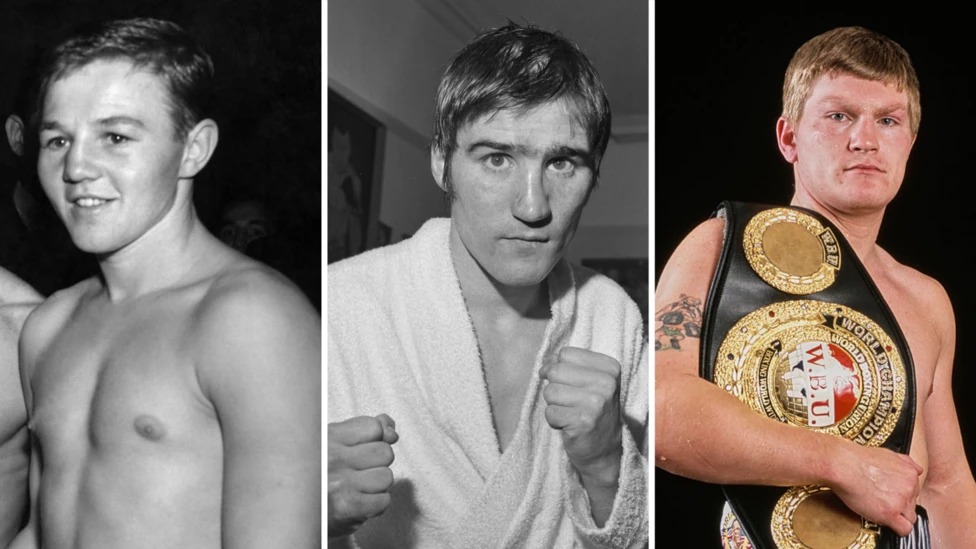 Spinks (left) died in 2012 after a long illness, Revie (centre) is living with dementia and Hatton (right) died aged 46 in September