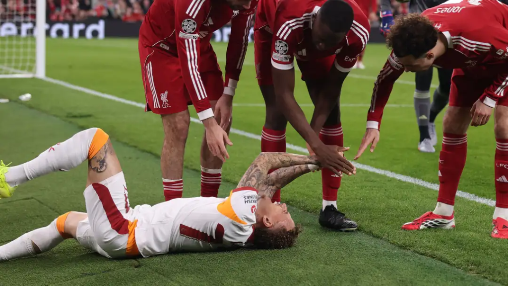 Galatasaray's Champions League exit at Anfield on Wednesday night proved painful in more ways than one, with both Victor Osimhen and Noa Lang ending up in hospital after the 4-0 defeat that sent Liverpool through to the quarter-finals. 