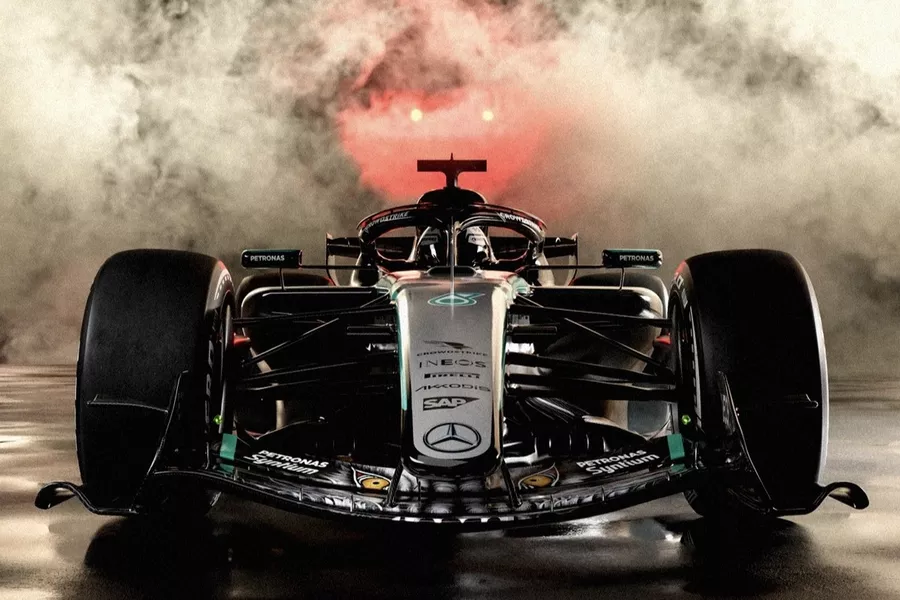 George Russell recreated an iconic "Tokyo Drift" movie moment in a Mercedes promo shoot ahead of the Japanese Grand Prix
