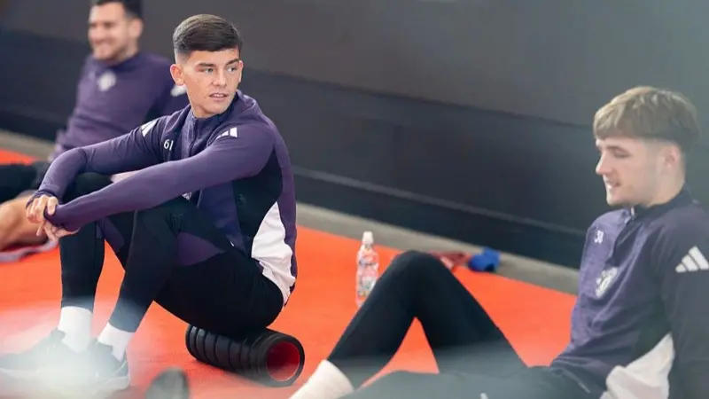 Manchester United duo Shea Lacey and Jack Fletcher (right) have both made their senior debuts this season