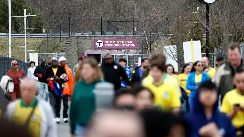 Foxboro Station was used by fans for last month's friendly between Brazil and France

