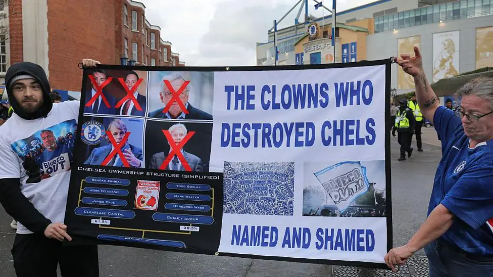 Chelsea's fans have staged protests against the club's owners this season


