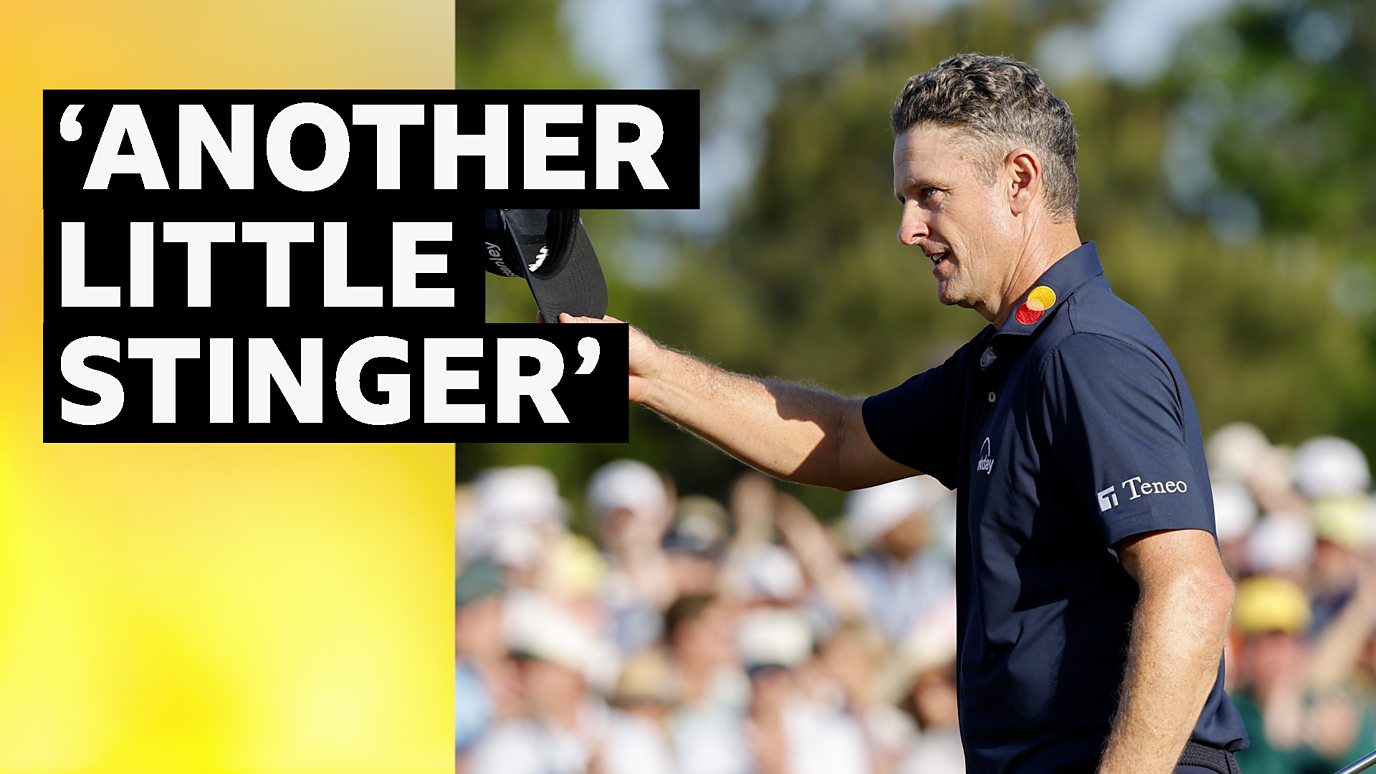 Justin Rose reacts to another Masters near miss